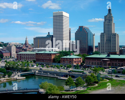 Photographie couleur de centre-ville de Providence Rhode Island USA Banque D'Images