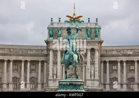 Statue de l'archiduc Charles d'Autriche sur Heldenplatz square, Hofburg, Vienne, Autriche, Europe Banque D'Images