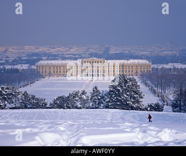 Schloss Schönbrunn Schönbrunn (en hiver), Vienne, Autriche, Europe Banque D'Images