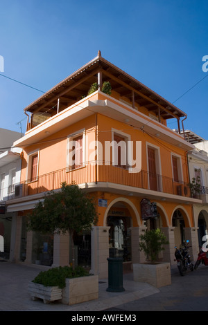 Rue grecque, la ville de Zakynthos, Grèce Banque D'Images