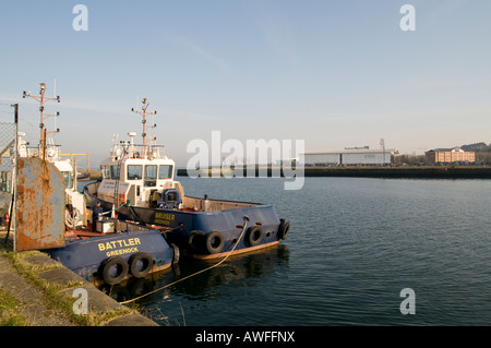 Remorqueurs MV Battler et MV Bruiser, Victoria Harbour, Greenock Banque D'Images