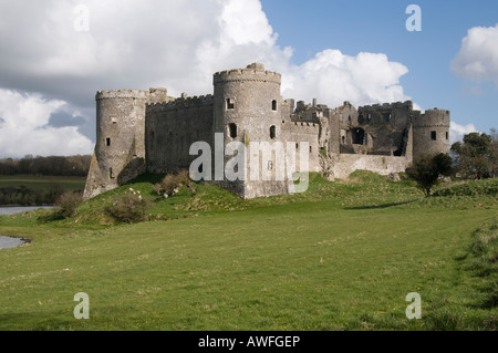 Château de Carew galles manoir élisabéthain UK - géré par le parc national de Pembrokeshire Coast, attraction touristique populaire Banque D'Images