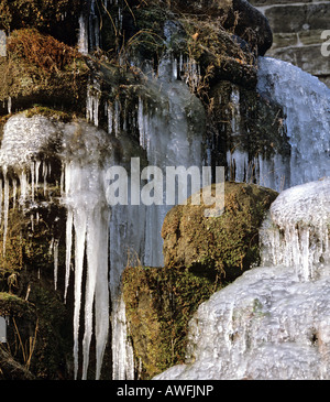 Cascade de glace, les glaçons Banque D'Images