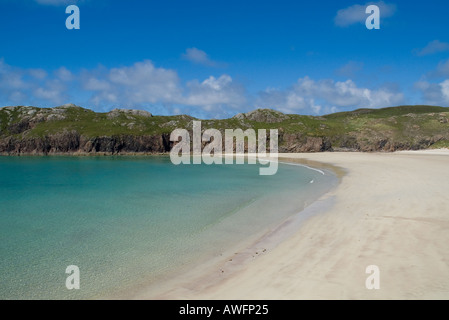 Dh POLIN BAY une Phollain SUTHERLAND Bagh White Sands Bay au nord-ouest de la côte de Sutherland Banque D'Images