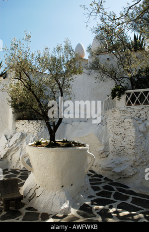 Patio de la tasse à la maison des le peintre surréaliste Salvador Dali à Port Lligat, Espagne Banque D'Images