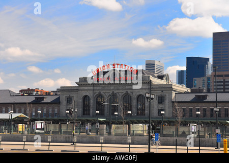 La gare Union à Denver USA Amérique du Nord a ouvert ses portes en 1881 Banque D'Images