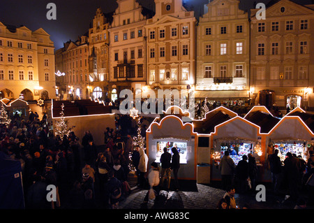 Place de la vieille ville Prague République Tchèque Banque D'Images