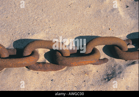 La rupture d'un maillon d'une chaîne Banque D'Images