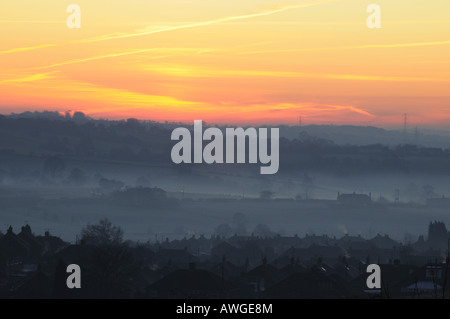 Stoke on Trent Lever du Soleil Banque D'Images