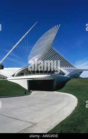 USA, Wisconsin, Milwaukee Art Museum, Quadracci Pavilion, conçue par Santiago Calatrava, Banque D'Images