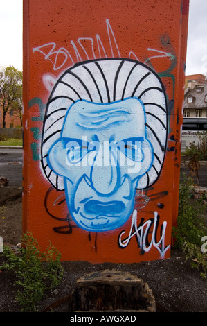 Sous un viaduc Graffiti dans la ville de Québec Québec Canada Banque D'Images