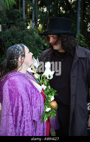 Goth Bride and Groom dsc 7278 Banque D'Images
