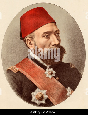 Osman Nuri Pasha ou Pasa, aka Ghazi Osman Pacha, 1832 - 1900. Pasa Ottoman et maréchal de camp. Banque D'Images