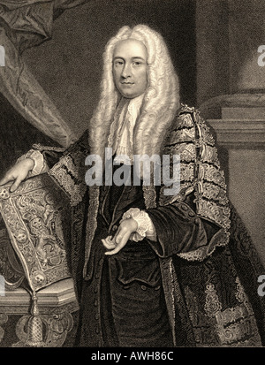 Philip Yorke, 1er comte de Hardwicke, 1690 - 1764. Anglais, avocat, homme politique et Grand Chancelier. Banque D'Images