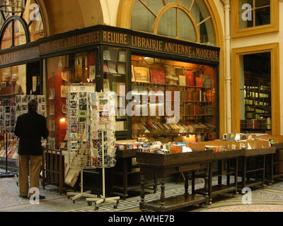 Paris Galerie Vivenne et magasins bookshop Banque D'Images