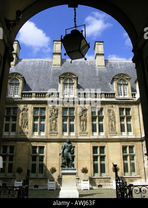 Musée Carnavalet entrée dans le quartier du Marais à Paris Banque D'Images