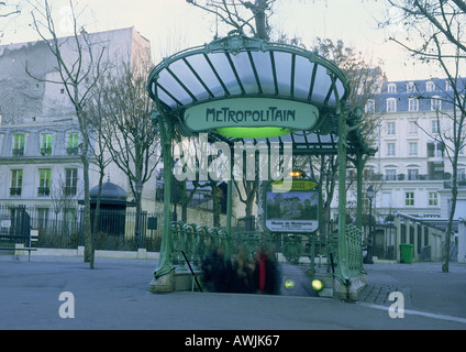 France, Paris, la station de métro Abesses Banque D'Images