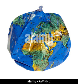 Globe gonflable dégonflé Banque D'Images