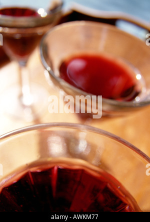 Verres de vin, high angle view Banque D'Images