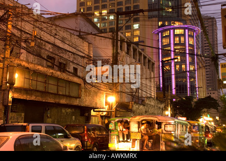 Philippines manille ermita Hilton hotel vieux bâtiments m h del Pilar street Banque D'Images