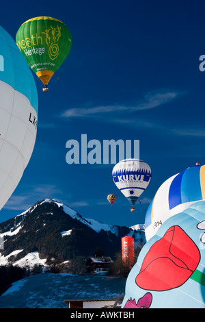 Chateau d'Oex Suisse Balloons Festival International Banque D'Images