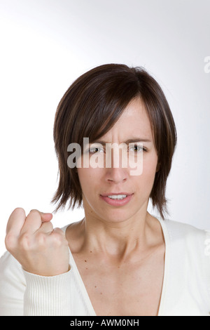 Jeune femme en colère Banque D'Images