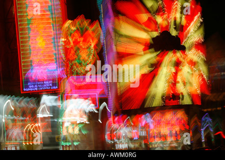 Les néons de casino à Macao Banque D'Images
