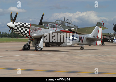 Classic World War 2 P 51 Mustang USAAF American seul siège fighter Banque D'Images