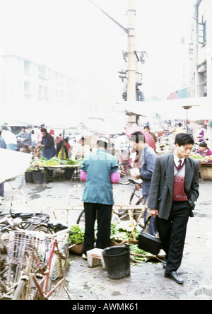 Chine, région autonome Guangxin, Laibin, marché en plein-air Banque D'Images