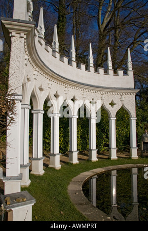 Exedra Painswick Rococo Garden Gloucestershire Stroud Banque D'Images