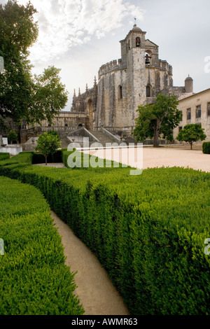 Convento de Christo ou Couvent du Christ une fois le siège de l'Ordre des Templiers. Banque D'Images