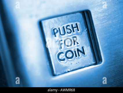 Bouton poussoir pour jeton, close-up Banque D'Images