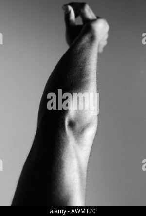 Man's arm, Close up, b&w Banque D'Images