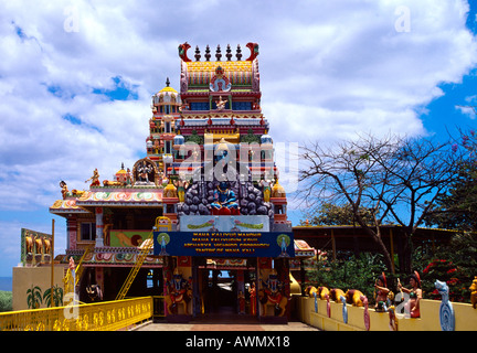 Medine Maurice Tamil Temple Hindou pour les travailleurs de la canne à sucre de Maha Kali tantrique Banque D'Images