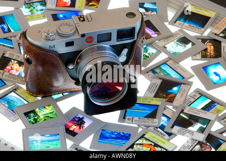 Diapositives sur une table lumineuse,.jpg Banque D'Images