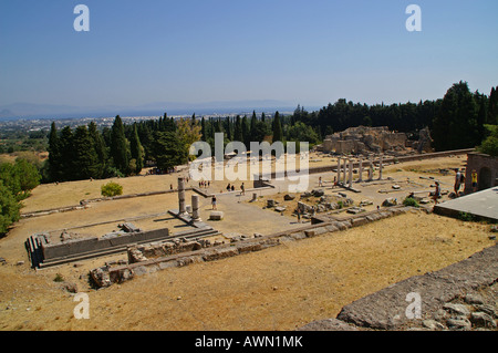 Ruines de Asklepieion (temple de guérison), Kos, Dodécanèse, Grèce, Europe Banque D'Images