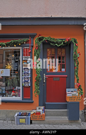 Storefront wares, Kraemerbruecke (pont), Erfurt, Thuringe, Allemagne, Europe Banque D'Images