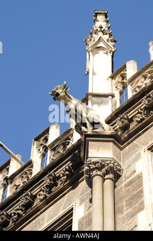 Détail, hôtel de ville (Rathaus) Façade, Munich, Bavaria, Germany, Europe Banque D'Images