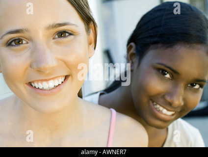 Les filles de l'adolescence, portrait Banque D'Images