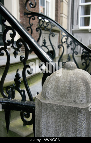 Hôtel particulier traditionnel détail Utrecht Banque D'Images