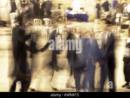Israël, Jérusalem, un groupe de personnes en place, blurred motion Banque D'Images