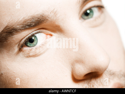 Visage de l'homme, vue partielle, close-up Banque D'Images