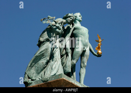 Mémorial du Millénaire à la Place des Héros, Budapest, Hongrie, Europe Banque D'Images