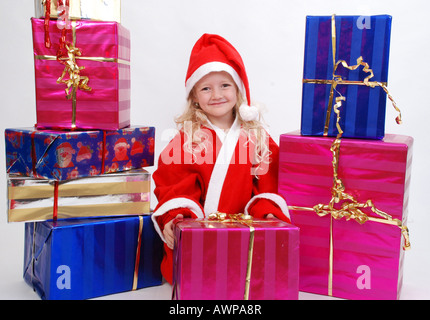 Ausrasten ausruhen bente Fest Feste Geschenke Meteo Contactez-Girl Genre Kinder Leute Mädchen Maedchen Mensch Menschen parution modèle MR Banque D'Images