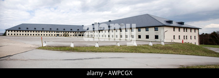 Motifs de l'ex-NS-Ordensburg Vogelsang (Parti national-socialiste estate), Van Dooren barracks, Eifel, Rhénanie du Nord-Westphalie, Banque D'Images