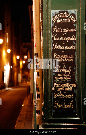 Bistro aux rendez-vous des amis, Quartier Marais, Paris, France, Europe Banque D'Images