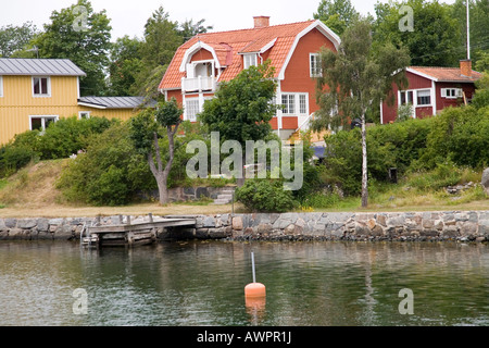 Ancienne maison des droits de l'auteur Astrid Lindgren, Furusund Islet près de Stockholm, Suède, Scandinavie, Europe Banque D'Images