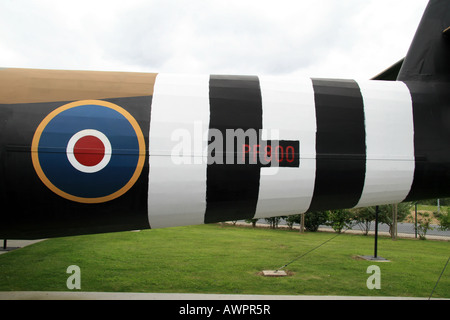 Le jour j les marques sur un planeur Horsa réplique sur l'affichage à la Musée de Pegasus, Normandie. Banque D'Images