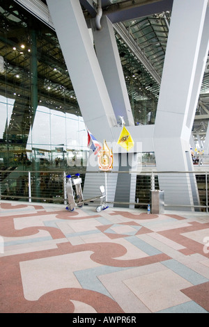 Le nouvel aéroport de Suvarnabhumi, à Bangkok, Thailande, Asie Banque D'Images