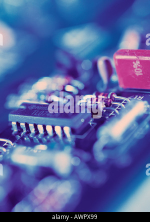 Les circuits de l'ordinateur, close-up Banque D'Images